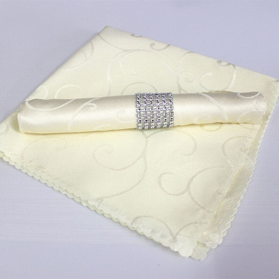 10 kom 48 x 48 cm Poliester Jacquard Stolne salvete Vjenčanje Damask Platnene salvete za večeru Maramice Događaj Dekoracija hotelske zabave