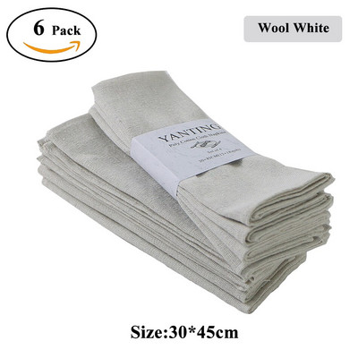 6 db-os szett 30x45 cm-es lila szövet szalvéták, újrafelhasználható mosható asztali alátét WeddingParty otthoni étkezőasztal dekoráció