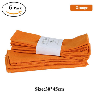 6 db-os szett 30x45 cm-es lila szövet szalvéták, újrafelhasználható mosható asztali alátét WeddingParty otthoni étkezőasztal dekoráció