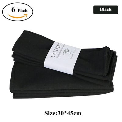 6 db-os szett 30x45 cm-es lila szövet szalvéták, újrafelhasználható mosható asztali alátét WeddingParty otthoni étkezőasztal dekoráció