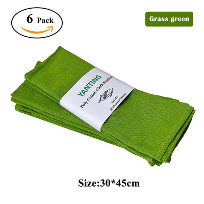 6 db-os szett 30x45 cm-es lila szövet szalvéták, újrafelhasználható mosható asztali alátét WeddingParty otthoni étkezőasztal dekoráció