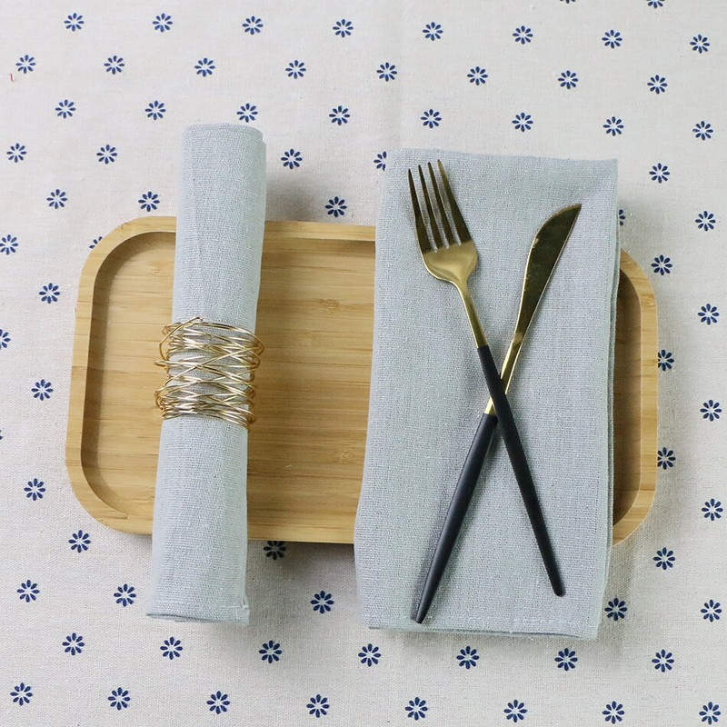 6 db-os szett 30x45 cm-es lila szövet szalvéták, újrafelhasználható mosható asztali alátét WeddingParty otthoni étkezőasztal dekoráció