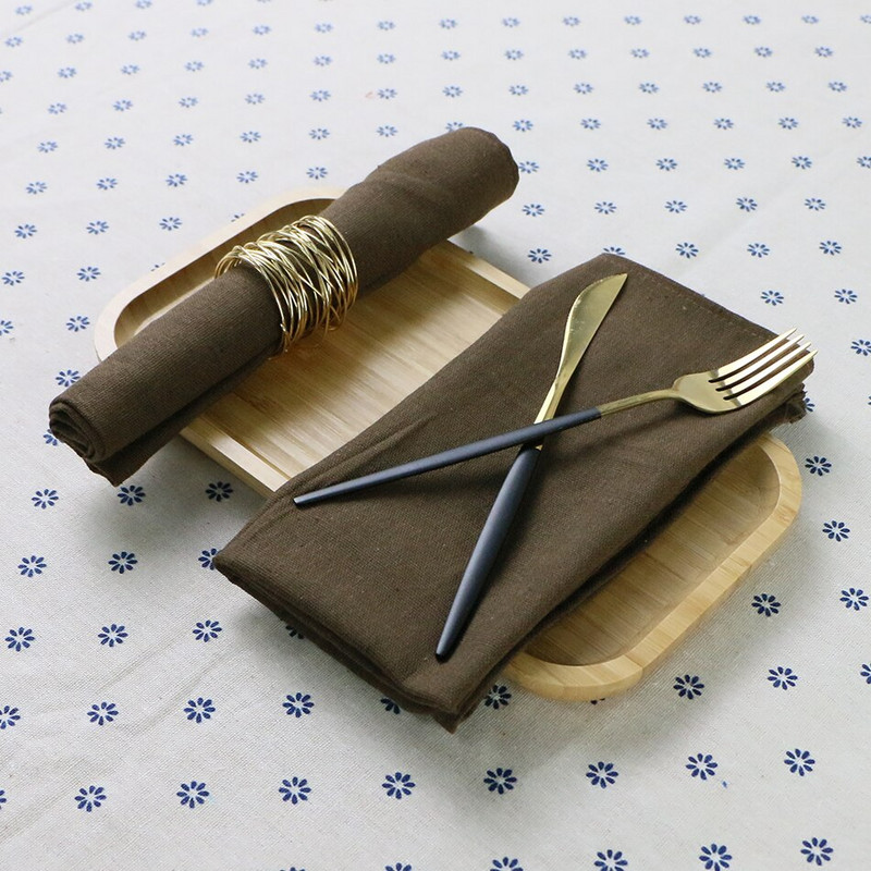 6 db-os szett 30x45 cm-es lila szövet szalvéták, újrafelhasználható mosható asztali alátét WeddingParty otthoni étkezőasztal dekoráció