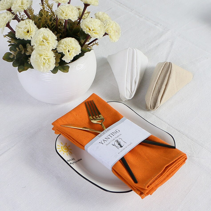 6 db-os szett 30x45 cm-es lila szövet szalvéták, újrafelhasználható mosható asztali alátét WeddingParty otthoni étkezőasztal dekoráció