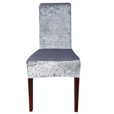 Huse pentru scaune groase, lavabile, de pluș, pentru sufragerie, elastică, iarnă, caldă, din catifea, cutie de protecție pentru scaune, bucătărie, restaurant, casă de șezlong