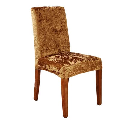 Huse pentru scaune groase, lavabile, de pluș, pentru sufragerie, elastică, iarnă, caldă, din catifea, cutie de protecție pentru scaune, bucătărie, restaurant, casă de șezlong