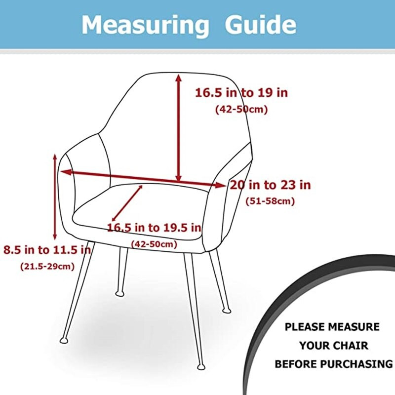 1/6 db Polar gyapjú szövet magas karos szék huzat Elasztikus Stretch étkező szék huzat Slipcover irodai szék House De Chaise