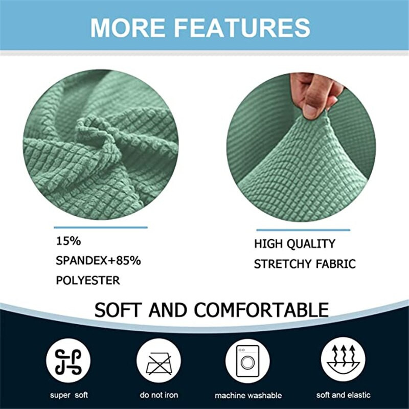 1/6 db Polar gyapjú szövet magas karos szék huzat Elasztikus Stretch étkező szék huzat Slipcover irodai szék House De Chaise