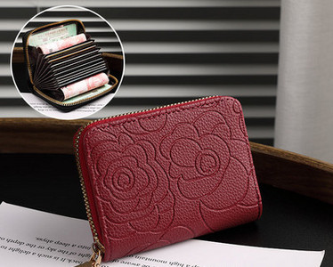 Portofel de dama din piele ecologica cu element 3D