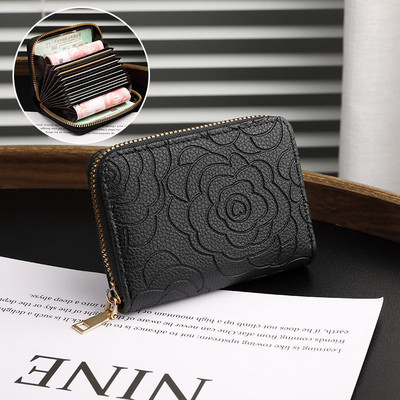 Portofel de dama din piele ecologica cu element 3D