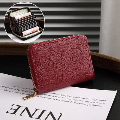 Portofel de dama din piele ecologica cu element 3D