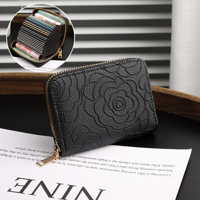 Portofel de dama din piele ecologica cu element 3D