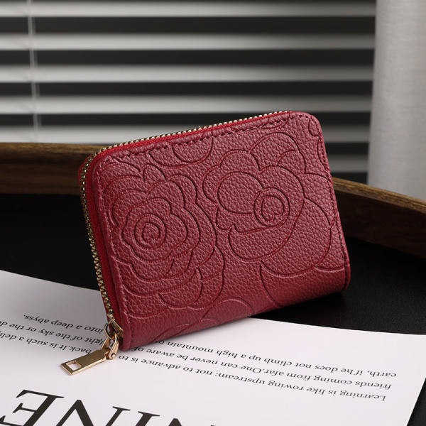 Portofel de dama din piele ecologica cu element 3D