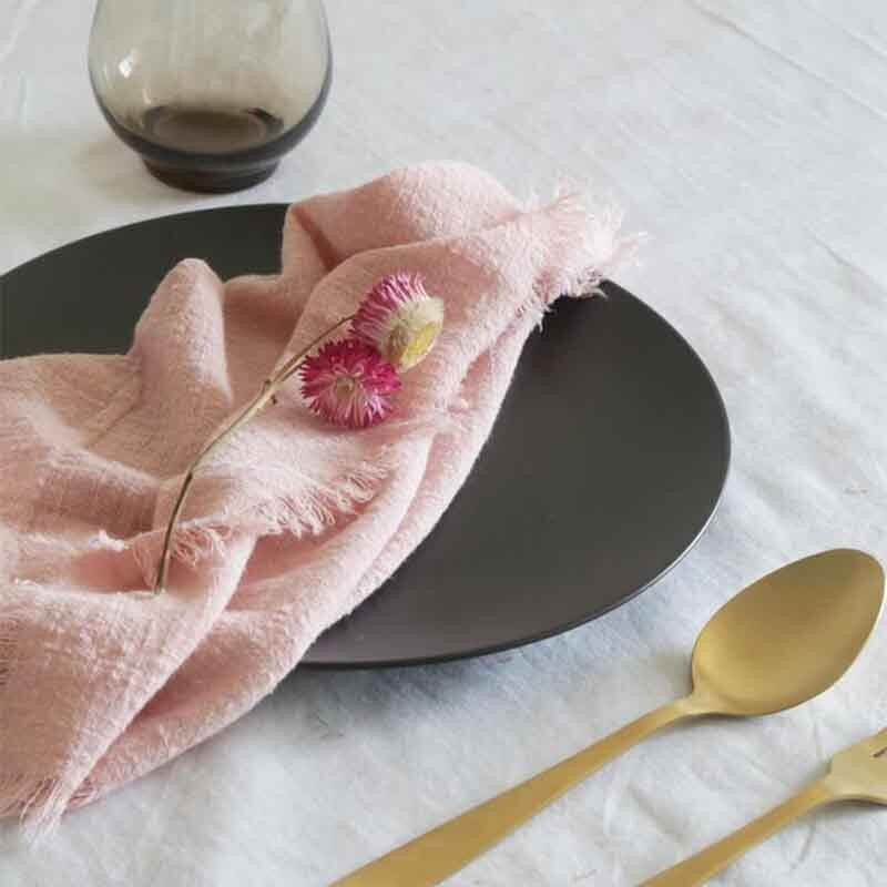 Country Wedding 12Pcs Salvete od čistog pamuka Lanene tkanine Salvete za blagovaonski stol Salvete Party 32 boje Dostupne dekoracije Noel 2021