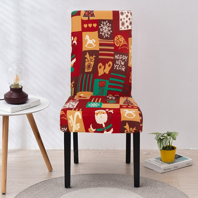 Χριστουγεννιάτικα ελαστικά καλύμματα καρέκλας τραπεζαρίας Spandex Stretch καρέκλα καλύμματα καθισμάτων Καλύμματα καθισμάτων για Χριστουγεννιάτικη διακόσμηση γάμου κουζίνας