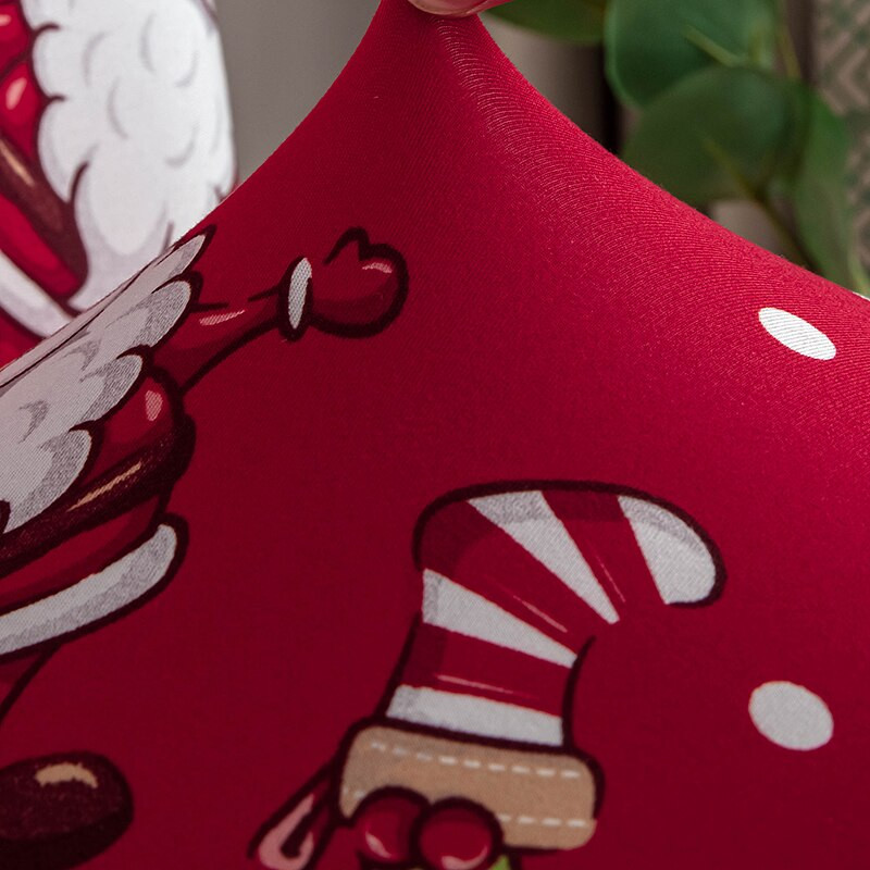 Χριστουγεννιάτικα ελαστικά καλύμματα καρέκλας τραπεζαρίας Spandex Stretch καρέκλα καλύμματα καθισμάτων Καλύμματα καθισμάτων για Χριστουγεννιάτικη διακόσμηση γάμου κουζίνας