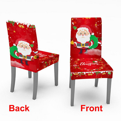 Božićna navlaka za stolice Rastezljivi spandex Navidad Funda Silla s digitalnim tiskom Navlake za kuhinjske blagovaonske stolice Home Party Xmas Decor