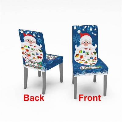 Božićna navlaka za stolice Rastezljivi spandex Navidad Funda Silla s digitalnim tiskom Navlake za kuhinjske blagovaonske stolice Home Party Xmas Decor