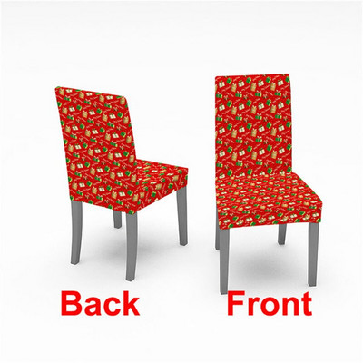 Božićna navlaka za stolice Rastezljivi spandex Navidad Funda Silla s digitalnim tiskom Navlake za kuhinjske blagovaonske stolice Home Party Xmas Decor