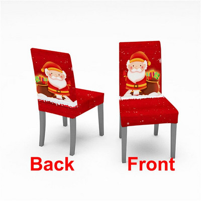 Božićna navlaka za stolice Rastezljivi spandex Navidad Funda Silla s digitalnim tiskom Navlake za kuhinjske blagovaonske stolice Home Party Xmas Decor