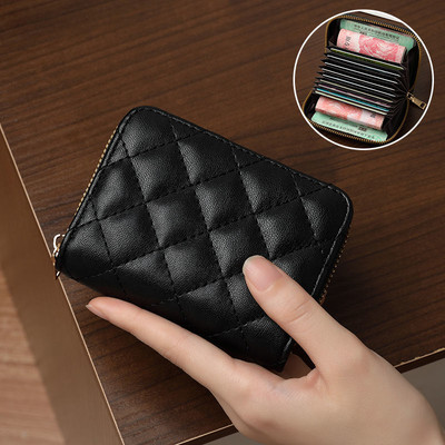 Portofel de dama din piele pentru carduri de credit