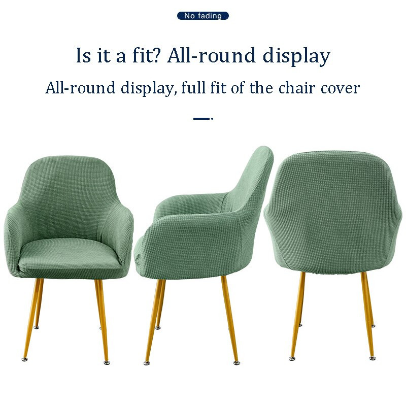 Paprastas šiaurietiškas aukšto porankio elastinis kėdės užvalkalas, atsparus vandeniui, specialios formos vientisas namų restoranas, viešbučio audinio kėdės užvalkalas