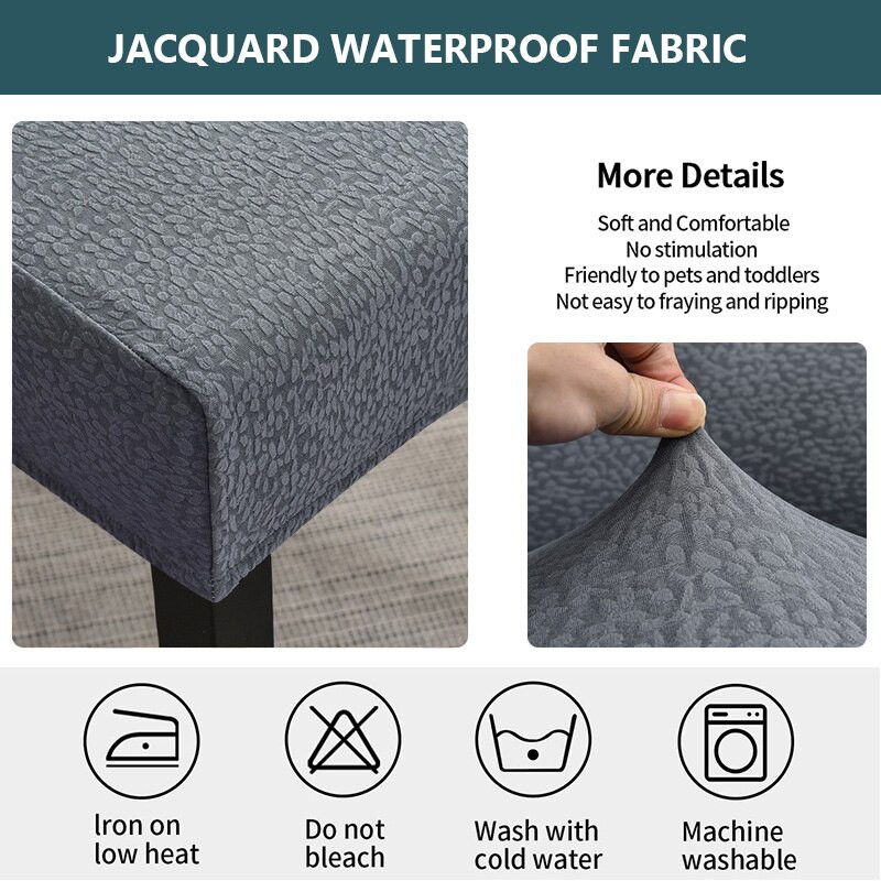 Vízálló levehető székhuzat étkezőhöz Spandex cipzáras tok a székhez konyha étkező székhuzat Elasztikus Stretch