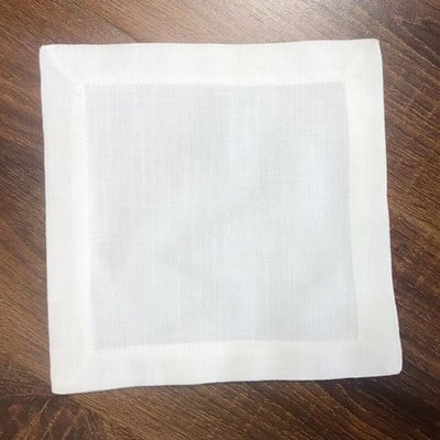 12 kom Bijeli ubrus Stol Salveta Vjenčanje Stolnjak Restoran Kućanstvo Pamuk Posteljina Salveta Podloga za stol