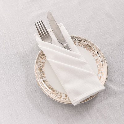12 kom Bijeli ubrus Stol Salveta Vjenčanje Stolnjak Restoran Kućanstvo Pamuk Posteljina Salveta Podloga za stol
