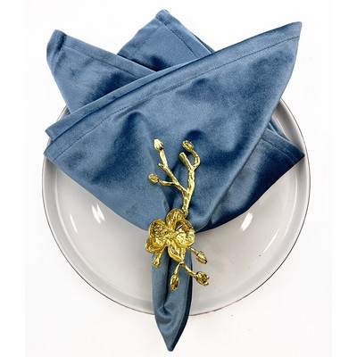 Essie Home Luksuzni 6kom/Partija 45cm*45cm Bordo tamnozelena šampanjac zlatna Baršunasta stolna salveta za vjenčanje po narudžbi