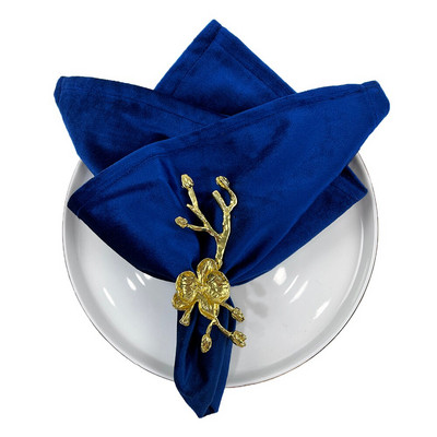 Essie Home Luksuzni 6kom/Partija 45cm*45cm Bordo tamnozelena šampanjac zlatna Baršunasta stolna salveta za vjenčanje po narudžbi