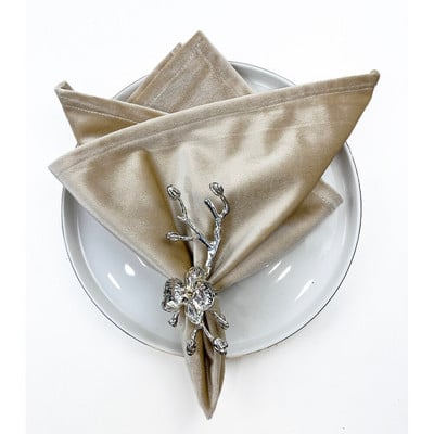 Essie Home Luksuzni 6kom/Partija 45cm*45cm Bordo tamnozelena šampanjac zlatna Baršunasta stolna salveta za vjenčanje po narudžbi