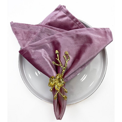 Essie Home Luksuzni 6kom/Partija 45cm*45cm Bordo tamnozelena šampanjac zlatna Baršunasta stolna salveta za vjenčanje po narudžbi