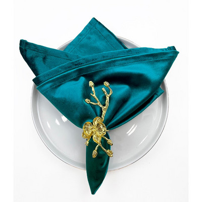 Essie Home Luksuzni 6kom/Partija 45cm*45cm Bordo tamnozelena šampanjac zlatna Baršunasta stolna salveta za vjenčanje po narudžbi