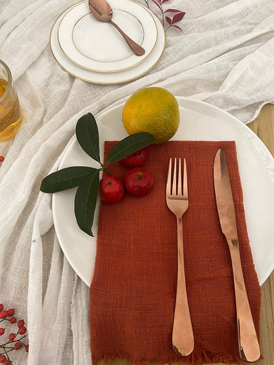 10 τμχ Γαμήλια 100% βαμβακερή λευκή πετσέτα χαρτοπετσέτας φίλοι μουσελίνα ιβουάρ πετσέτα τσαγιού χειροποίητες υφασμάτινες χαρτοπετσέτες από γάζα