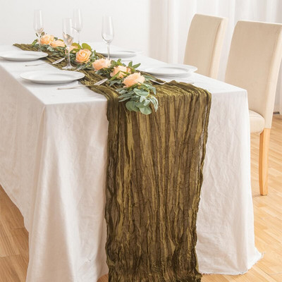 Šifon, pamuk, gaza, stol, platnena salveta za seosko vjenčanje, božićna večera, trčanje, luksuzni boho dekor za dom