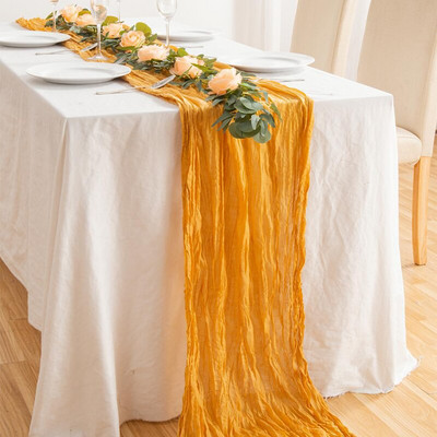 Šifon, pamuk, gaza, stol, platnena salveta za seosko vjenčanje, božićna večera, trčanje, luksuzni boho dekor za dom