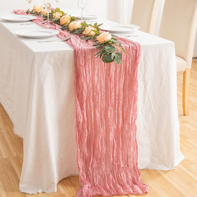 Šifon, pamuk, gaza, stol, platnena salveta za seosko vjenčanje, božićna večera, trčanje, luksuzni boho dekor za dom