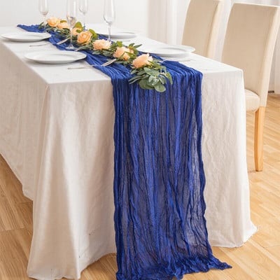 Šifon, pamuk, gaza, stol, platnena salveta za seosko vjenčanje, božićna večera, trčanje, luksuzni boho dekor za dom