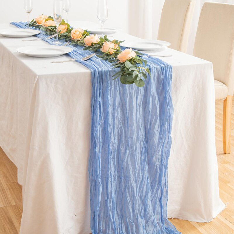 Šifon, pamuk, gaza, stol, platnena salveta za seosko vjenčanje, božićna večera, trčanje, luksuzni boho dekor za dom