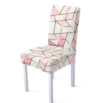 Elastična navlaka za stolicu od spandexa 3D mramorna geometrijska rastezljiva zaštita za stolicu s visokim naslonom Presvlaka za svadbena zabava Blagovaonica