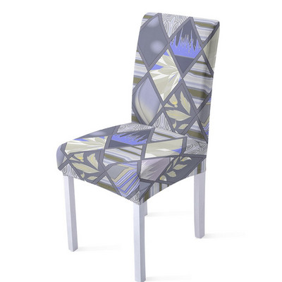Elastična navlaka za stolicu od spandexa 3D mramorna geometrijska rastezljiva zaštita za stolicu s visokim naslonom Presvlaka za svadbena zabava Blagovaonica