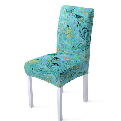 Elastična navlaka za stolicu od spandexa 3D mramorna geometrijska rastezljiva zaštita za stolicu s visokim naslonom Presvlaka za svadbena zabava Blagovaonica