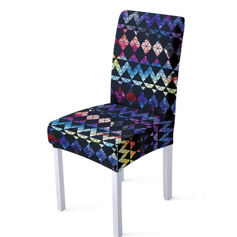 Elastična navlaka za stolicu od spandexa 3D mramorna geometrijska rastezljiva zaštita za stolicu s visokim naslonom Presvlaka za svadbena zabava Blagovaonica