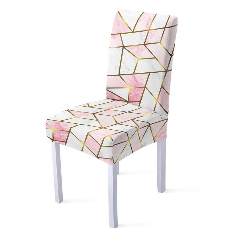 Elastična navlaka za stolicu od spandexa 3D mramorna geometrijska rastezljiva zaštita za stolicu s visokim naslonom Presvlaka za svadbena zabava Blagovaonica