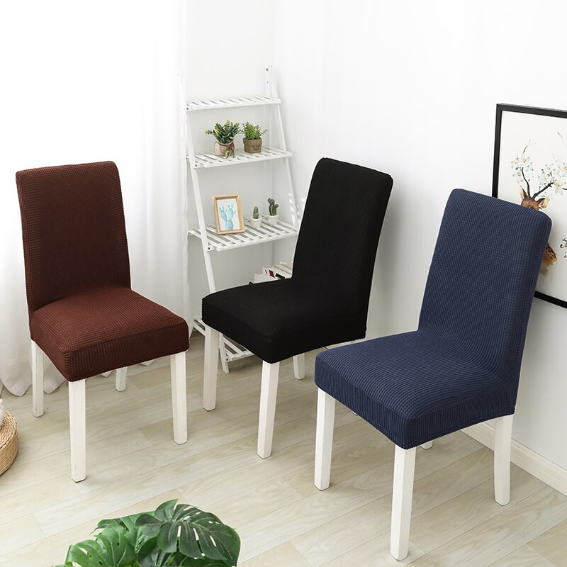 Kockás Polar gyapjú szék huzathoz Sűrített Elasztikus Hotel Étterem Székhuzat Lerakódásgátló széklethuzat