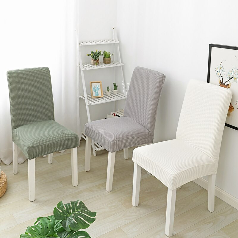 Kockás Polar gyapjú szék huzathoz Sűrített Elasztikus Hotel Étterem Székhuzat Lerakódásgátló széklethuzat