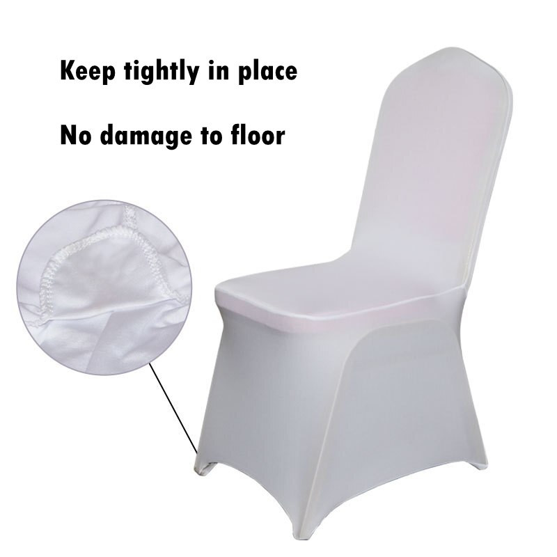 Viešbučio vestuvių vakarėlio kėdės užvalkalas spandex tamprus užvalkalas restorano banketų vakarėliui Universalus baltas kėdės užvalkalas