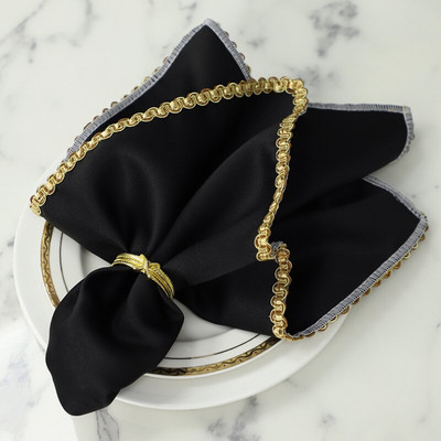 4Pcs/set Traka od tkanine na stolu Dekoracija Salvete za posluživanje za zabavu za pribor za jelo Dekoracija vjenčanja Salvete za stol Moderna salveta