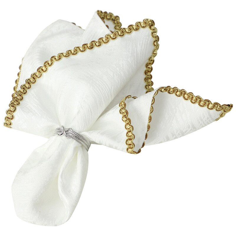 4Pcs/set Traka od tkanine na stolu Dekoracija Salvete za posluživanje za zabavu za pribor za jelo Dekoracija vjenčanja Salvete za stol Moderna salveta